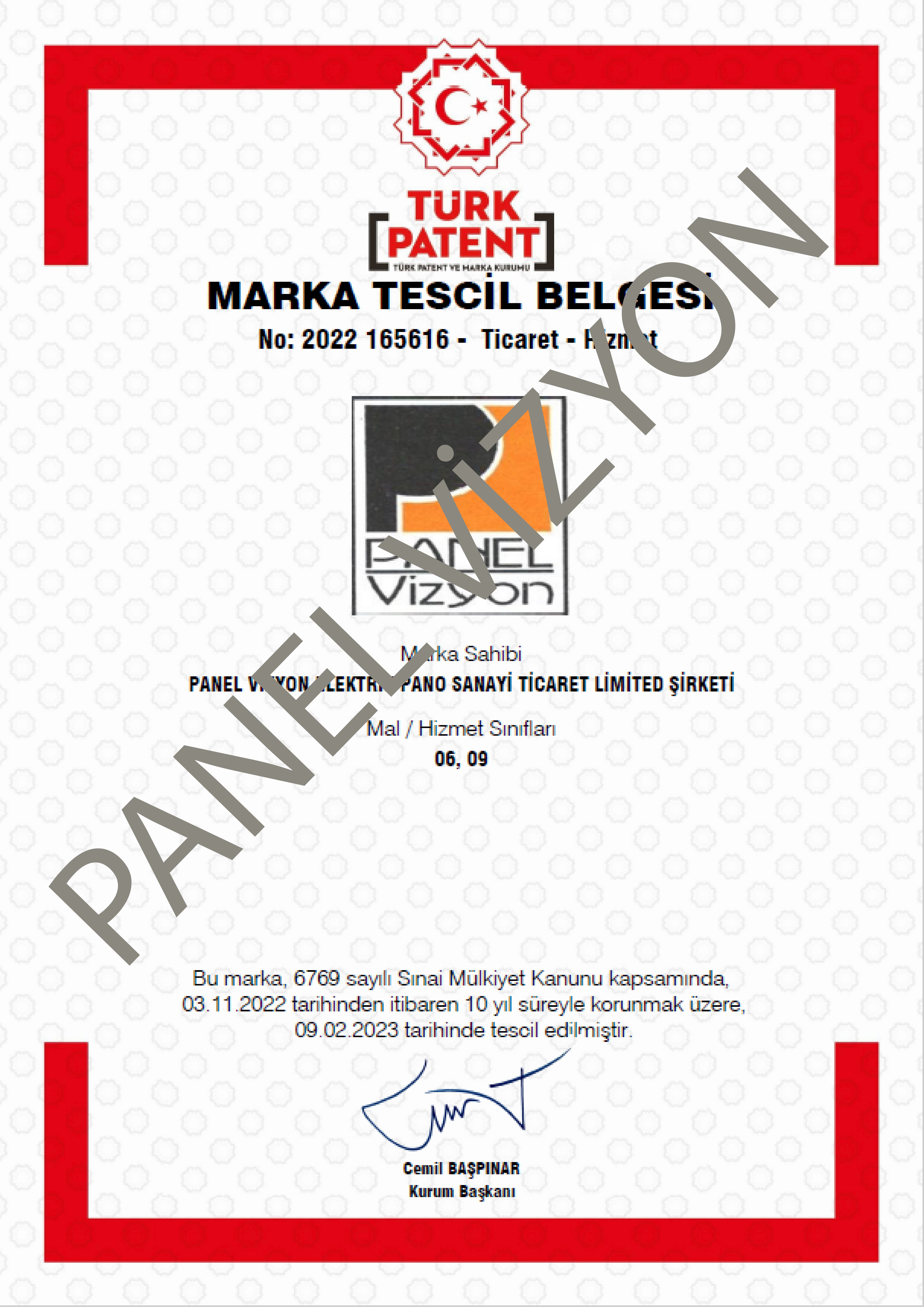 Marka Tescil Belgesi